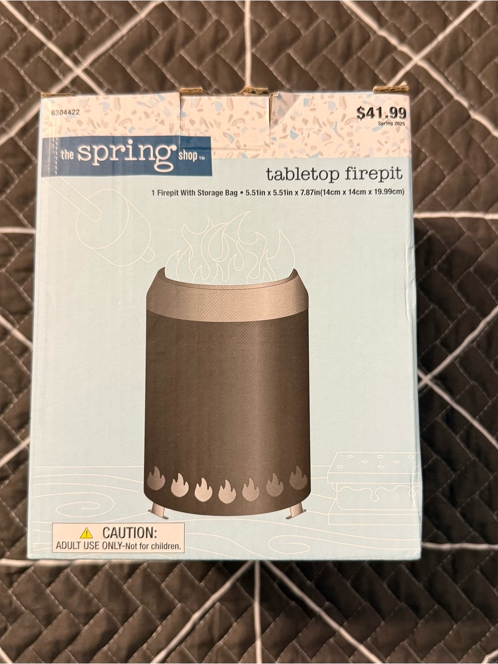The Spring Shop Brown Tabletop Firepit with Flame Ring